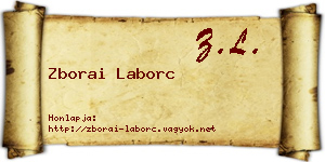 Zborai Laborc névjegykártya